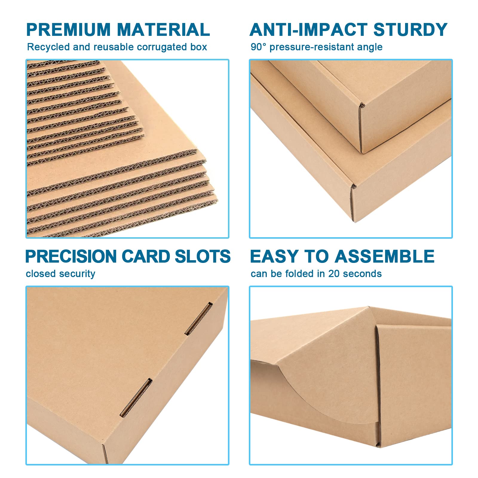 Mua DUZCLI Small Shipping Boxes 8x4x4 Inches - Kraft Brown Corrugated ...