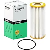 Hisenic Oil Filter for 1.8L/2.0L, Fits Select Audi A3 A4 A5 A6 Q3 Q5 Q7 S3 TT Quattro Allroad Sportback, Fits Select VW Golf Beetle GTI Jetta Passat Arteon Atlas, Direct Replacement for OE# 06L115562B