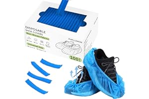 100Pcs(50 Pairs) Non-Woven Shoe Covers Disposable for Indoors, Booties Covers for Shoe Protector Breathable| Durable|Non Slip