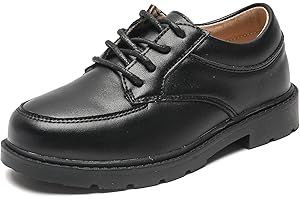 kkdom Boys Girls Classic Lace-Up Comfort Oxfords School Uniform Dress Shoes Loafer Flats (Toddler/Little Kid)