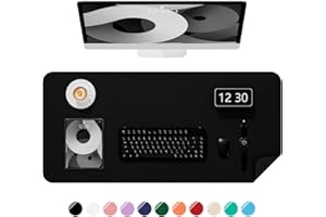 Niniubye Desk Pad, 35.5" x 17" PU Leather Non-Slip Desk Mat Large Mouse Pad for Desktop, Waterproof Laptop Computer Writing M