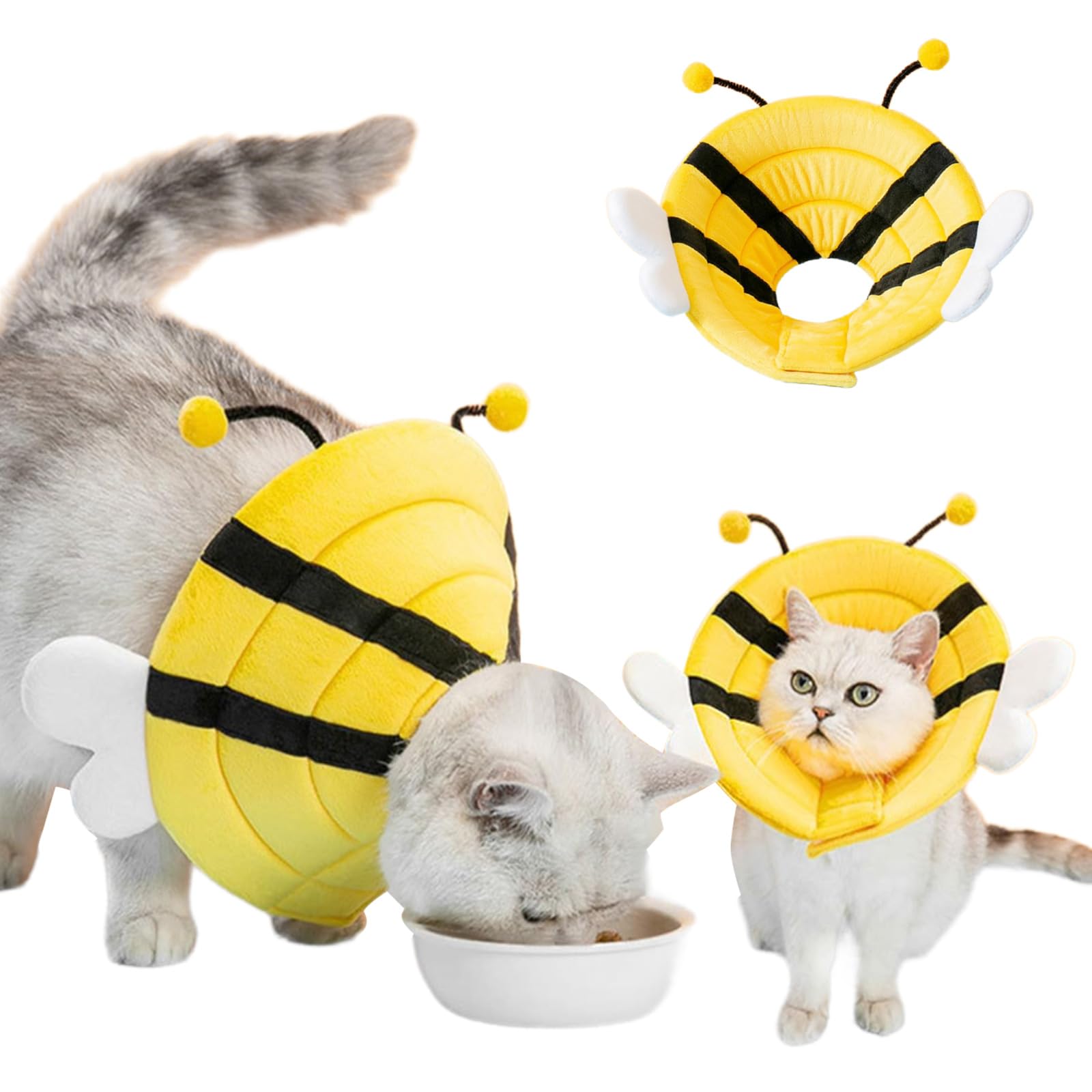 TRHDFW Cat Cone Collar Soft,Adjustable Pet Recovery Collar,Cute Pet Protective Collars Neck Cone of Shame,After Surgery,Injuries Recovery Anti Lick Pet Collars for Puppies,Small Dogs Cats (S)