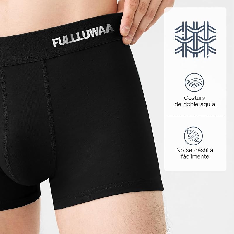 Calzoncillos Hombre Boxer Pack de 10, Algodón, Suaves y Cómodos
