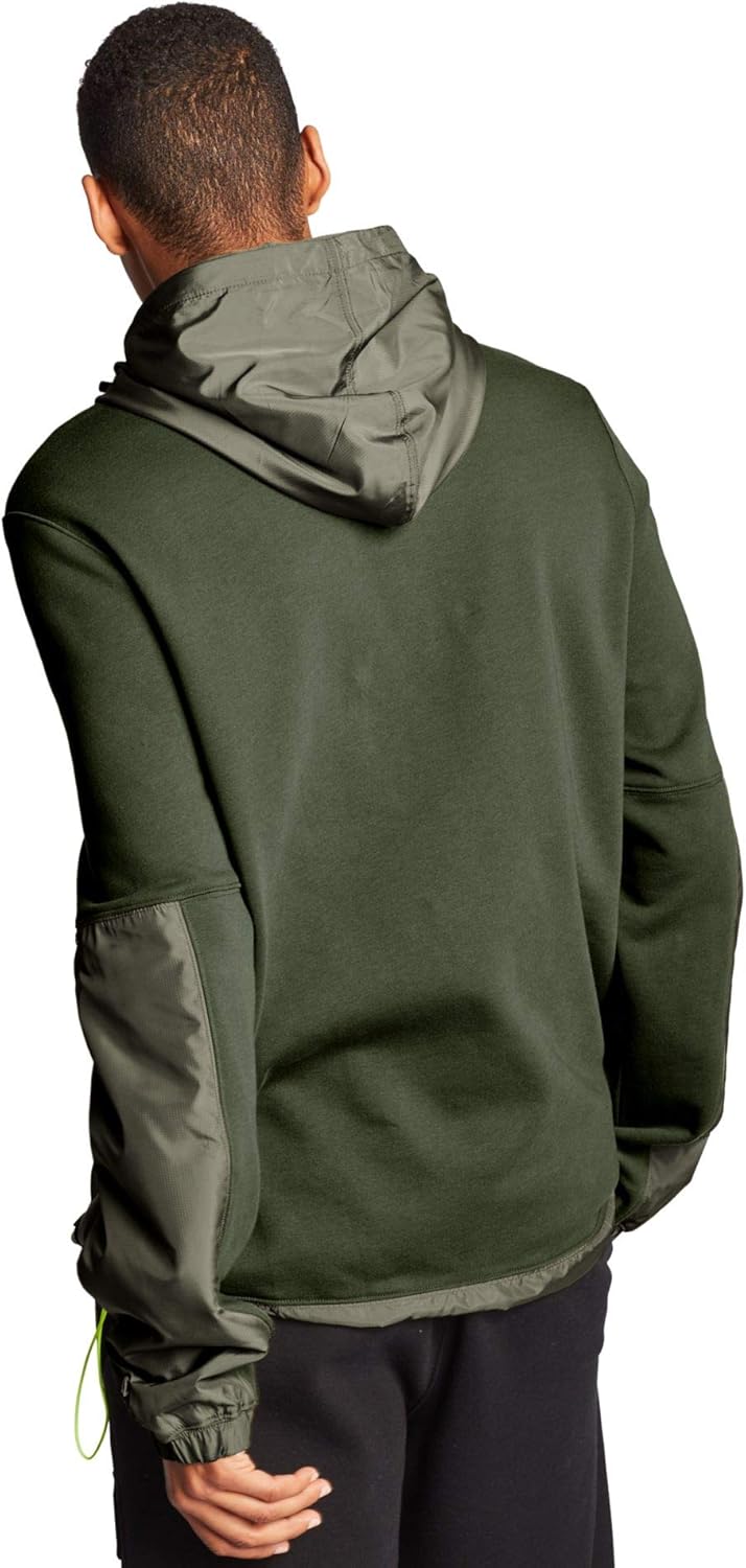 Champion LIFE Men's Sideline Quarter Zip Pullover with Woven: Clothing