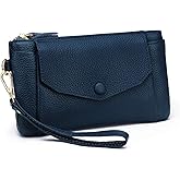 YALUXE Women's Genuine Leather Wristlet Handbags Envelope Style Cell Phone Purse Card Holder Clutch Wallet
