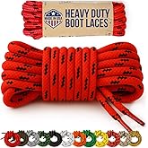 Mercury + Maia Honey Badger Boot Laces, USA Made Indestructible Shoelaces, Round Heavy Duty Bootlaces for Work & Hiking