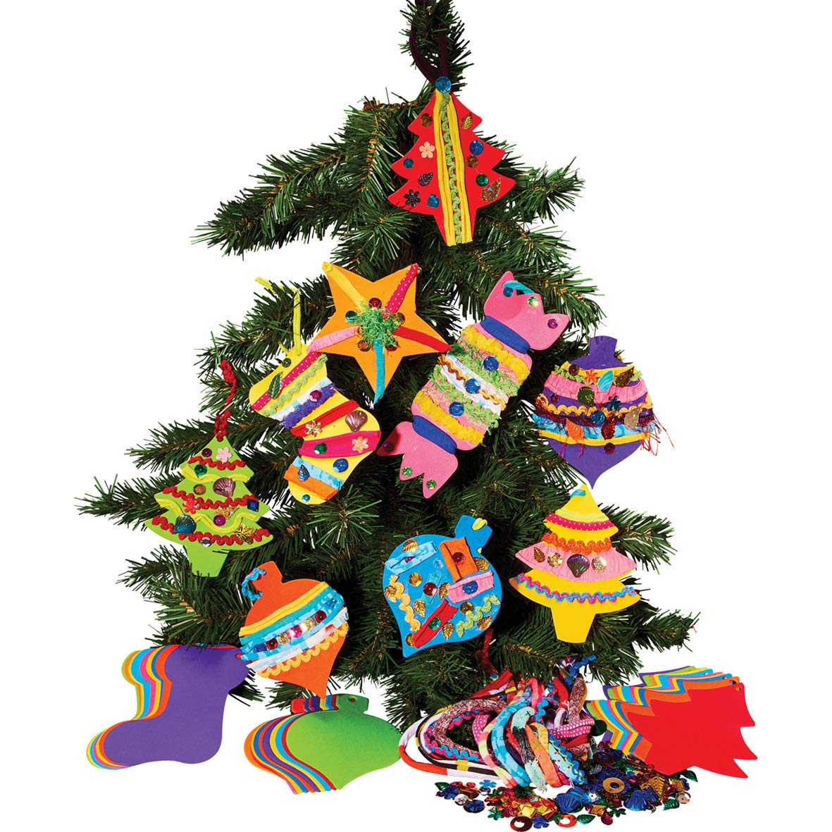Springboard 10516 Make a Christmas Tree Decoration Craft Activity (Pack of 50)