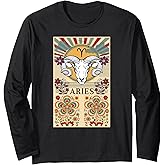Aries Zodiac Sign Aries Birthday Aries Horoscope Long Sleeve T-Shirt