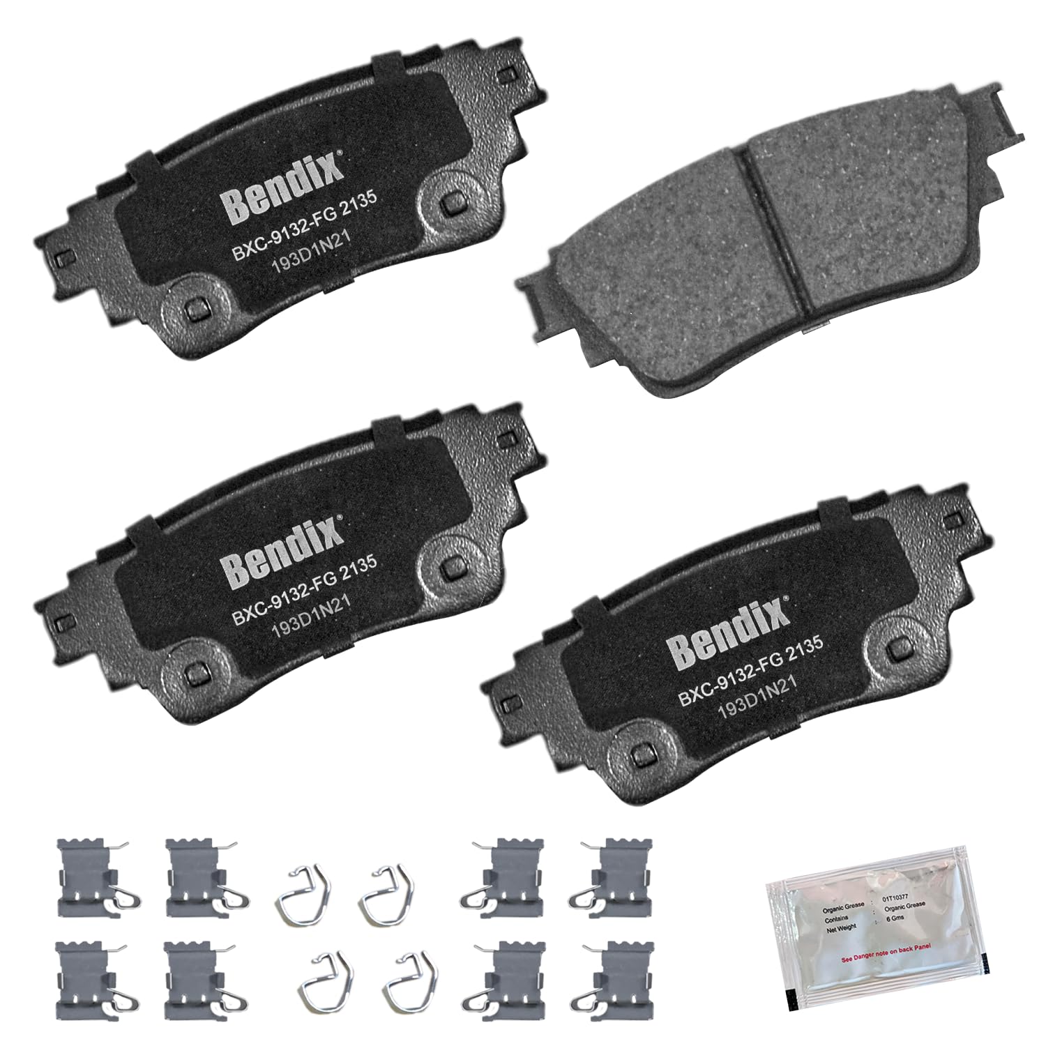 Photo 1 of Bendix Priority1 CFC2135 Ceramic Rear Brake Pads for Mitsubishi Eclipse Cross 2020, Eclipse Cross 2024-2022, Outlander 2021-2017, Outlander PHEV 2023-2018