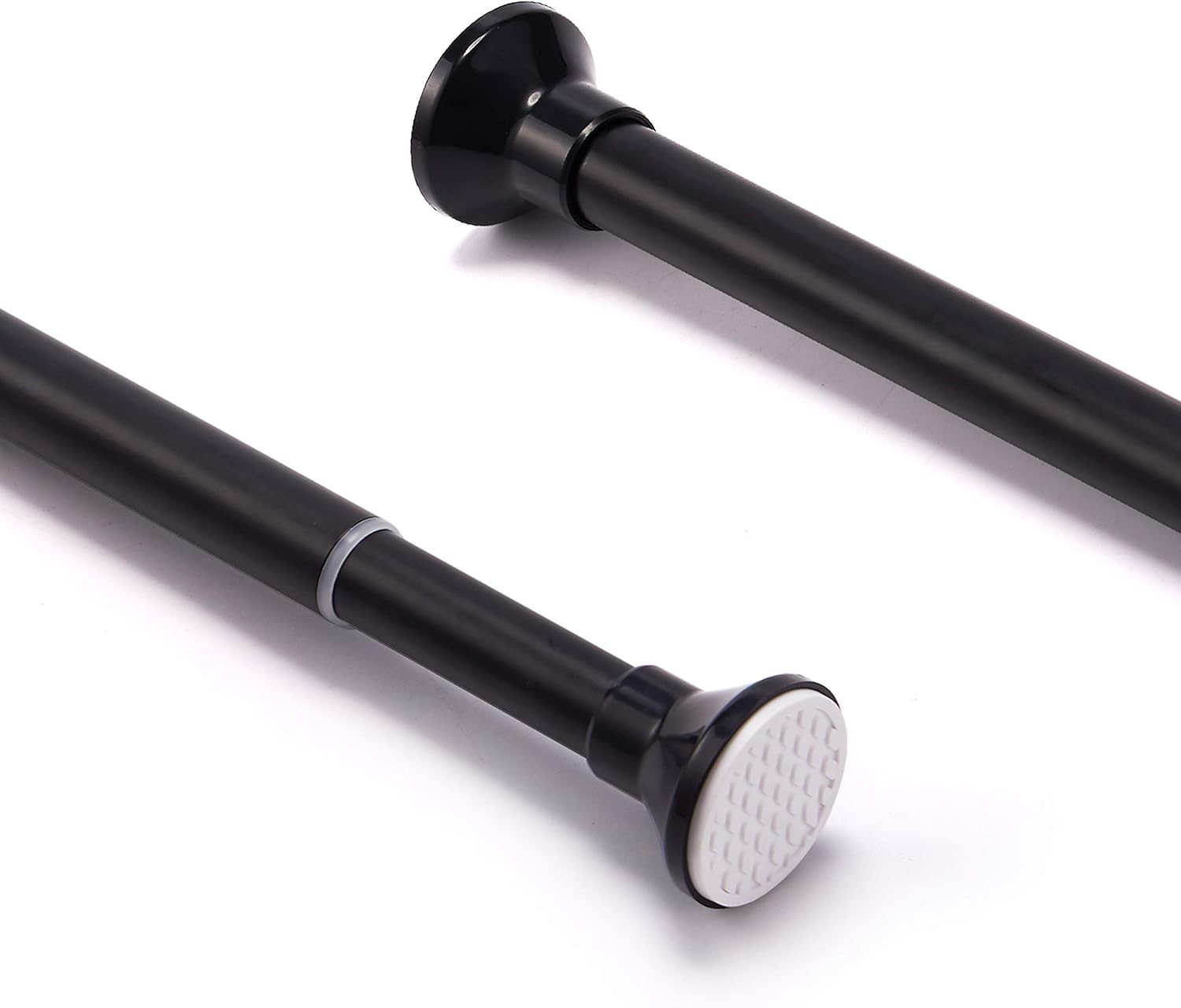 Telescopic Spring Tension Rod 70120cm, Metal Black Shower Curtain Pole