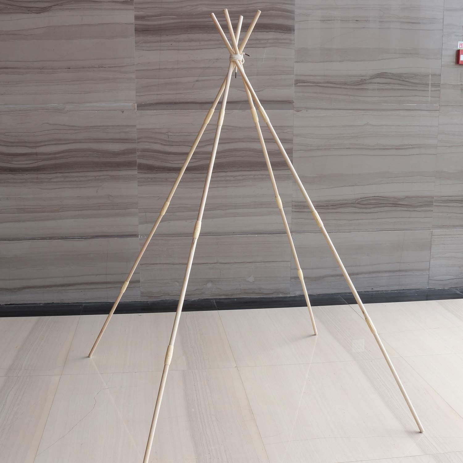 Ukadou Kids Teepee 4pcs Wood Poles for Custom Fabric Tents, Teepee Replacement Poles for Canvas Kids Teepee 404054inch