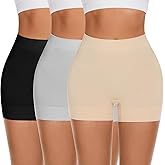 FRESBEIT Slip Shorts for Women Under Dress,Boyshorts Panties Anti Chafing Boyshorts Smooth Shapewear Shorts