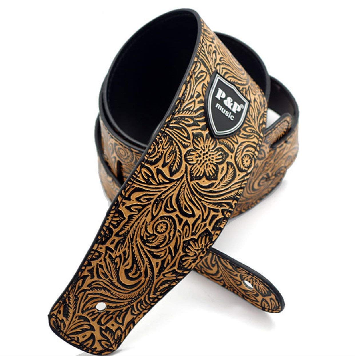 N/V Tracolla per chitarra acustica in pelle PU personalizzata per chitarra  elettrica tracolla regolabile Accessori urban-earth.co.uk