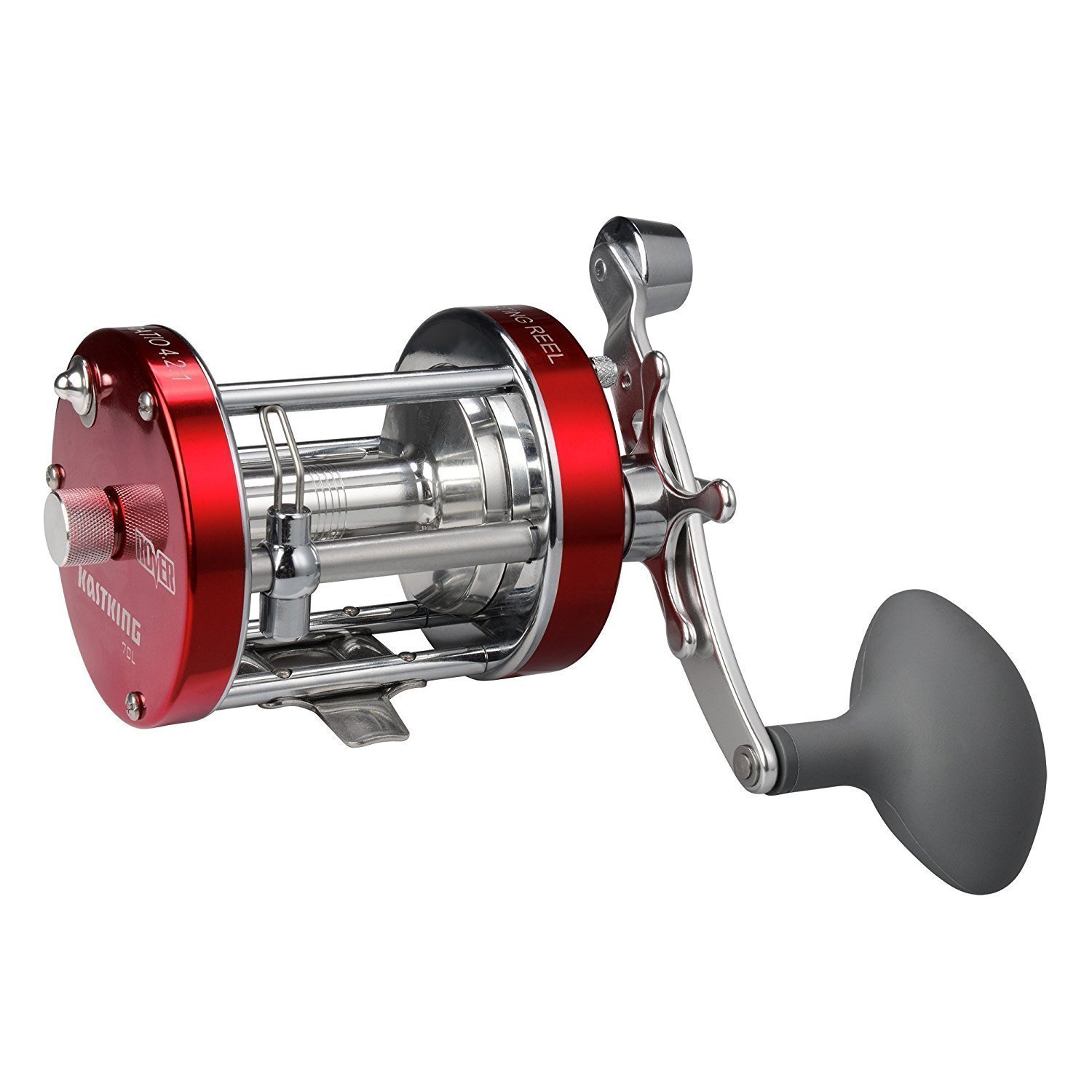 KastKing Royale Legend/Whitemax Low Profile Baitcasting Fishing Reel – 11 +1 Shielded Bearings, 17.5 Lb Carbon Fiber Drag Christmas Sale (Left Handed(Red))