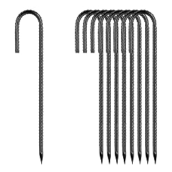 Rebar-Stakes-12Inch,J Hooks Ground Stakes Anchors