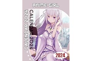 Anime Girl Calendar 2024: Manga Anime Calendar 2024-2025 From January 2024 to December 2024, Bonus 4 Months 2025 Giftable 2024 Calendar Thick Sturdy Paper Perfect Christmas Gift