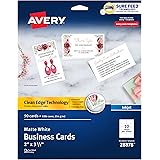 Amazon.com : Avery Clean Edge Printable Business Cards with Sure Feed ...