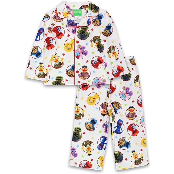 Sesame Street Baby Boy Footed Sleeper - Elmo, Cookie Monster & Oscar Pajamas With Snap Closure