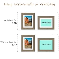 Golden State Art, 5x7 Picture Frame Set of 4