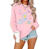 ASTANFY Magic Kingdom Princess Sweatshirt Women Cute Embroidered Sweatshirts Family Vacation Sweater Fall Long Sleeve Shirts