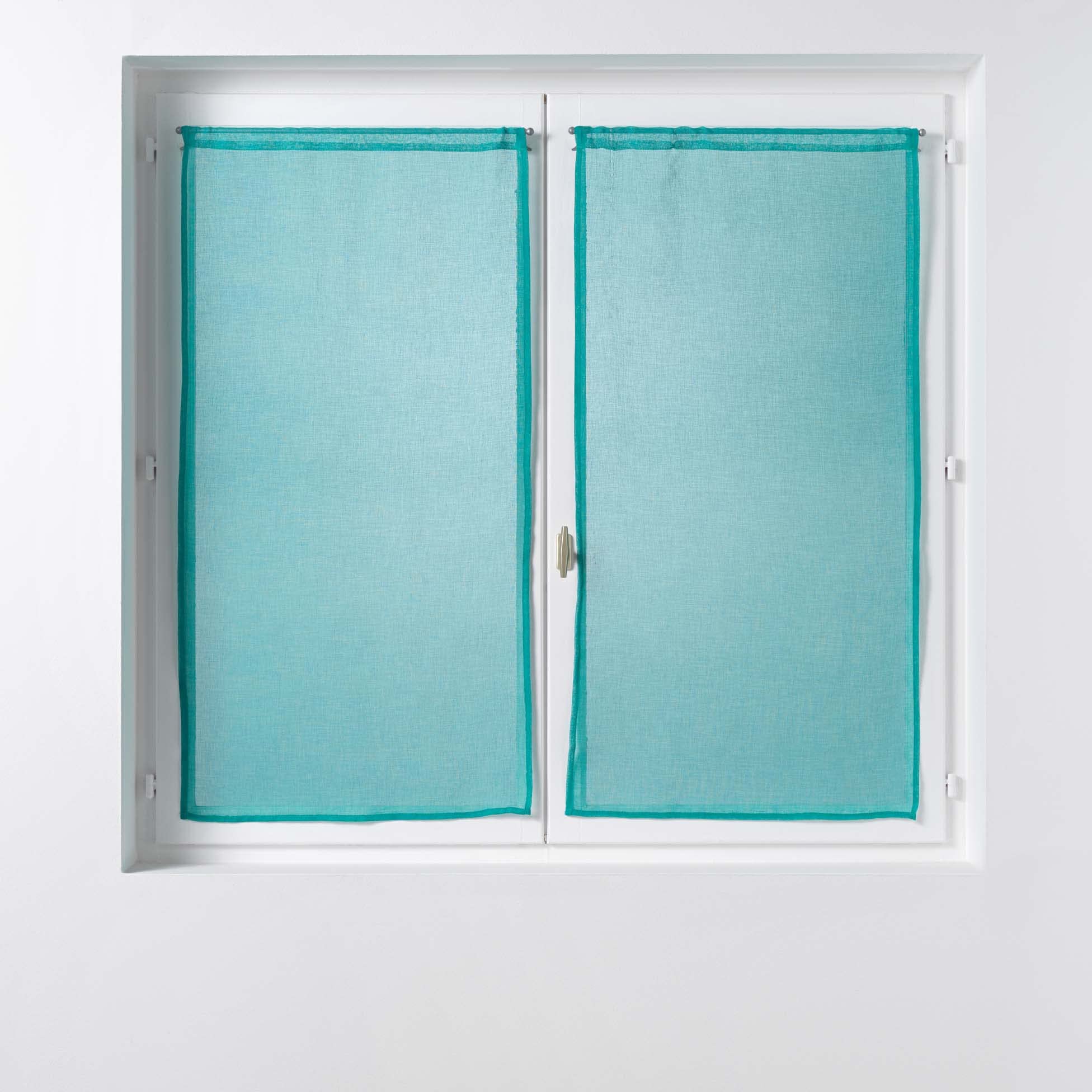 Douceur d'Intérieur, 2 x 60 x 160 cm Sandra Blue Voile Curtains
