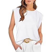 WIHOLL Cap Sleeve Tops for Women Summer Top Basic Tee Shirts Business Casual Tank Loose Fit 2026 Fashion