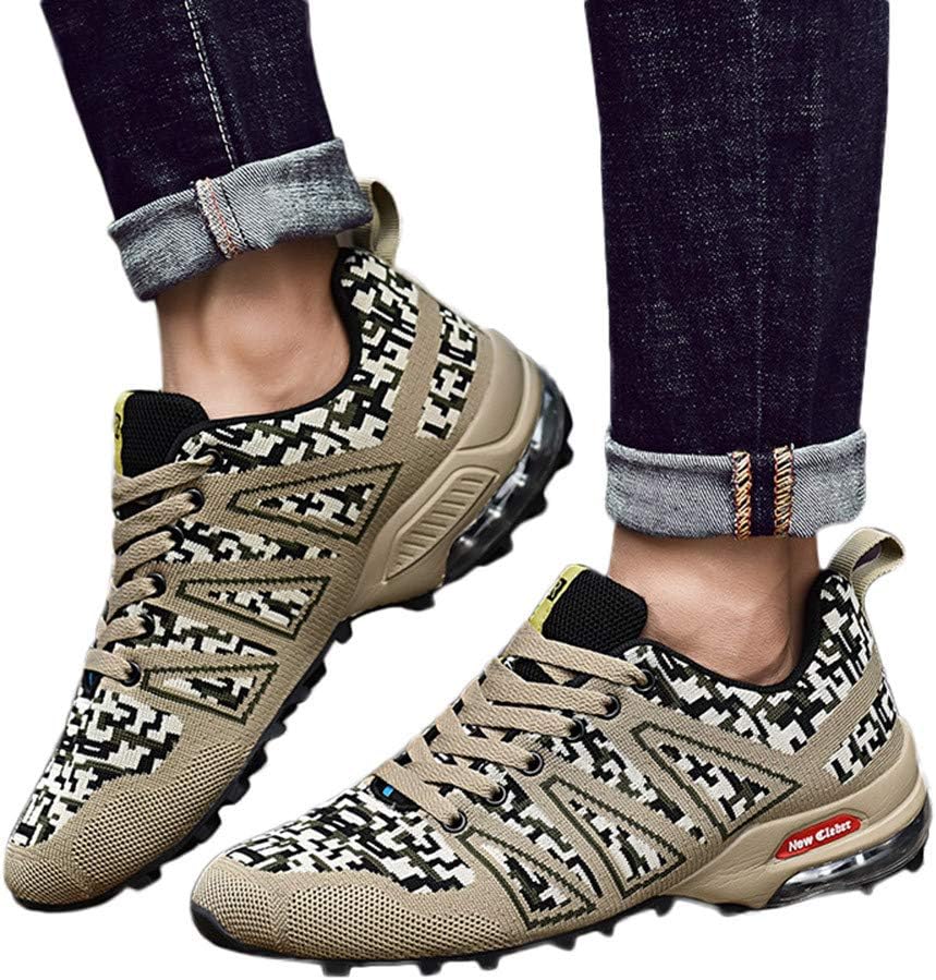 Men‘s Outdoor Mountaineering Shoes Non-Slip Mesh Breathable Lace-up Sneakers