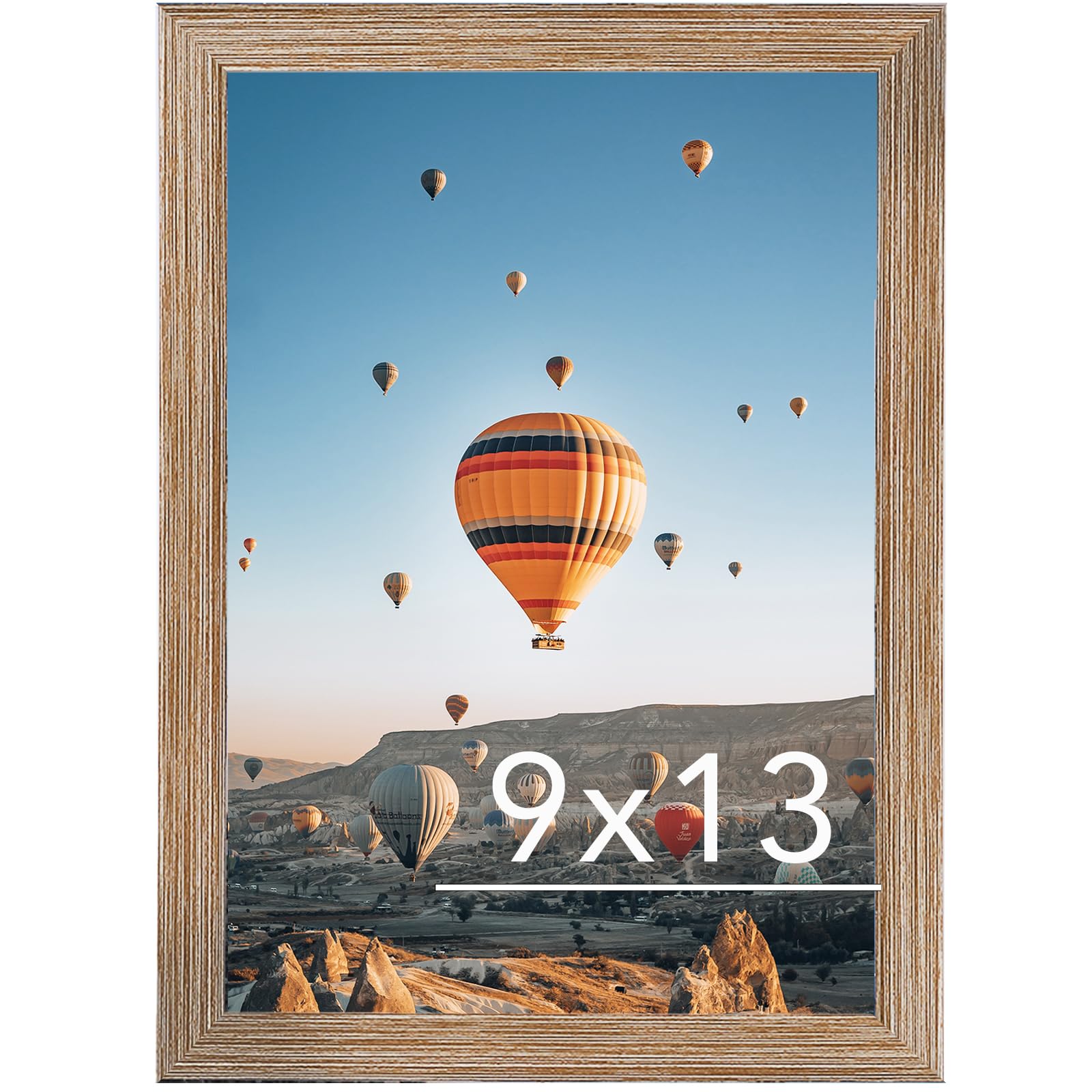 JCJMY 9x13 Picture Frame Rustic Brown for Wall