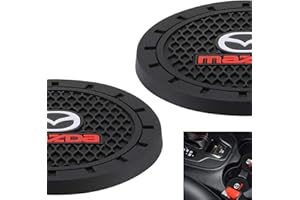AOOOOP Car Interior Accessories for Mazda Cup Holder Insert Coaster - Silicone Anti Slip Cup Mat for Mazda 3 6 CX-3 CX-5 CX-9 MX-5 (Set of 2, 2.75" Diameter)