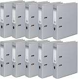 Office Centre 10 x Grey A4 Lever Arch Files 7.5cm Spine 32cm High 29cm