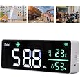 Wall Mount Noise Meter - 30-130dB Sound Level Decibel Tester With Alarm & Large LCD Display