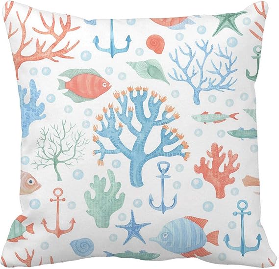 Adowyee Home Decor Throw Pillow Cover 16x16 Inch Navy