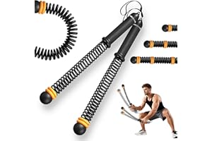 Newmkr Weighted Ropeless Battle Ropes for Home Gym – Portable Arm Exerciser, Heavy Duty Workout Rope for Strength, HIIT & Aer