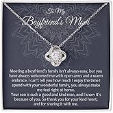 GLAVICY To My Boyfriend's Mom Necklace, Gift for Boyfriend Mom, Jewelry for Women with Message Card and Box Mother's Day Gifts
