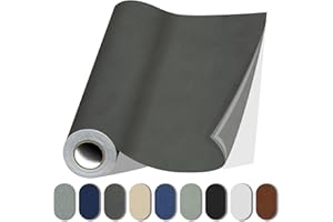 Lifeshoon Fabric Repair Patches, 17X79 Inch Canvas Self-Adhesive Fabric Patches Tape Durable, DIY Large Canvas Repair for Sofa, Couches, Furniture, Chair, Clothing （17X79 Inch, Dark Grey）