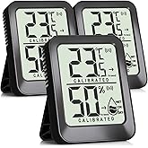 AyayaBoss 3-Pack Mini Room Thermometer Indoor Hygrometer Humidity Meter, Digital Temperature and Humidity Sensor Monitor for