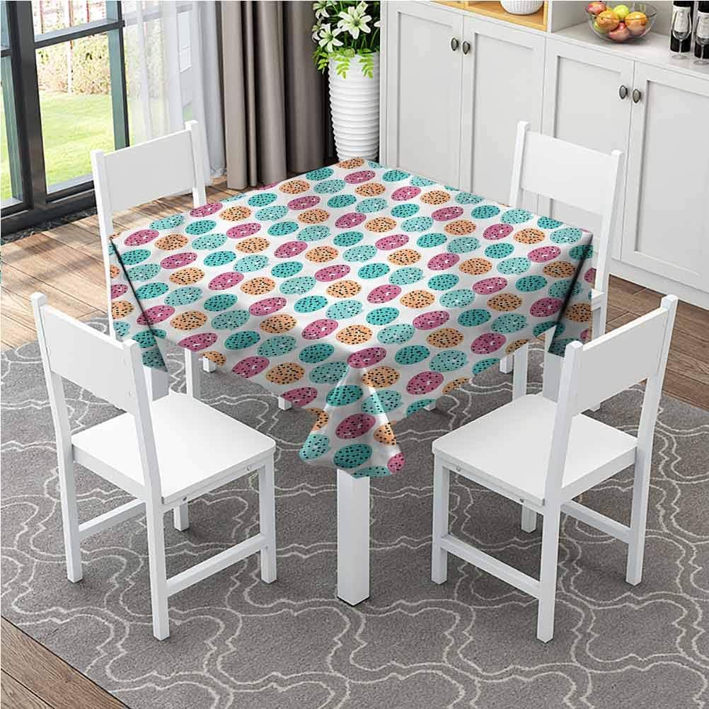 ZWARRT Heavy Weight Square Table Cover Wipe Clean PVC