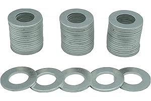 Dsnaduo 50PCS Aluminum M12 Crush Washer Oil Drain Plug Gasket Washer fit for Toyota Tacoma Tundra Camry Corolla 4Runner Scion Avalon Lexus, Replace 90430-12027 90430-12031 (22x12x1.4mm)