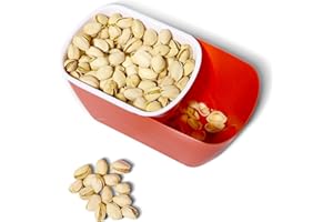 FAQQI Double Layer Pistachio Bowl with Shell Storage, Nut Snack Serving Dish for Peanuts, Nut Bowl for Snacks, Sunflower Seed