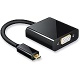 CSL - Full HD micro HDMI to VGA adapter including audio transmission (line-out) | Converter | Up to 1080p / HDTV support | Digital to analogue | black
