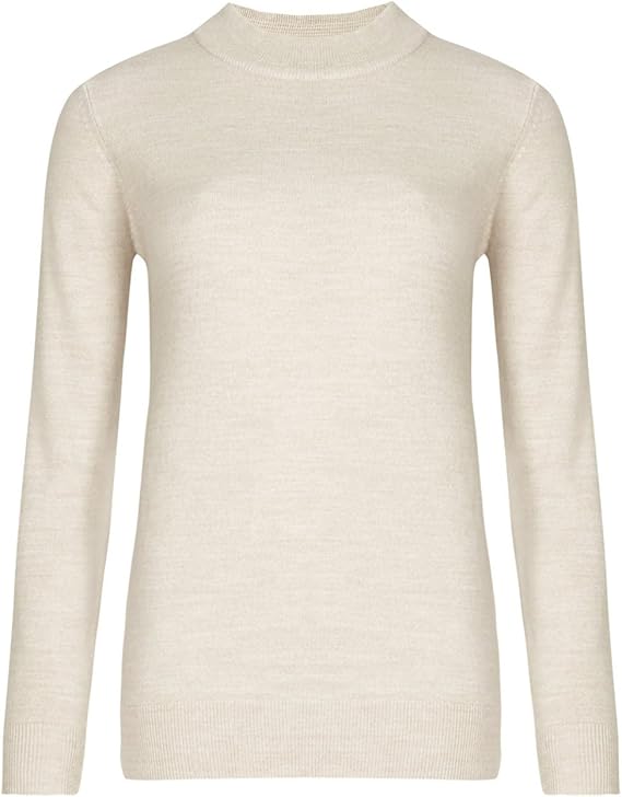 Ladies M&S Cashmilon Turtle neck jumper knitwear (18, Oatmeal) Amazon