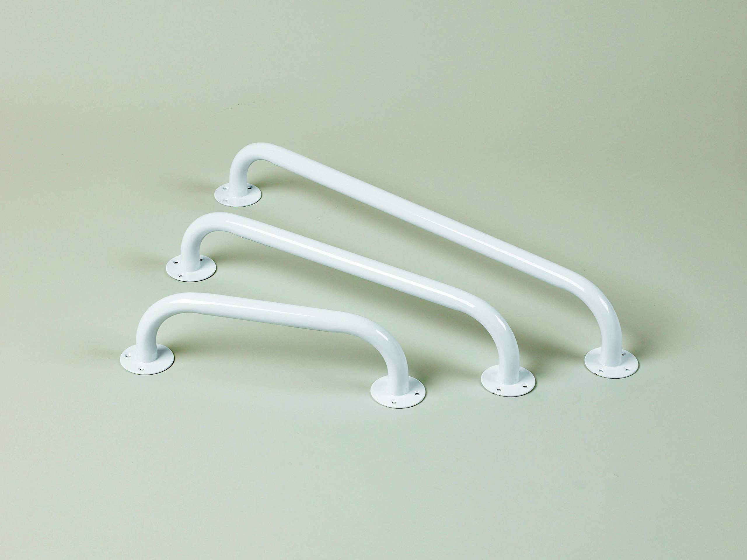 Homecraft Powder Coated Steel Grab Rails, 46 cm, Bathroom Hand Rail, Steel Grab Rails for Support and Stability, Safety Handle for Handicapped, Elderly, and Disabled, Toilet and Shower Handle