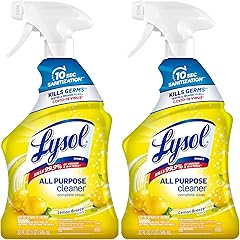 LYSOL All-Purpose Cleaner, Sanitizing and Disinfecting Spray, To Clean and Deodorize, Lemon Breeze Scent, 32oz, Pack of 2