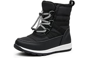 EasyStar Girls Boys Winter Cold Weather Warm Easy on off Water Resistance Snow Boots