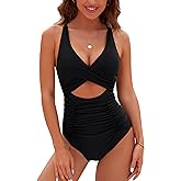 Blooming Jelly Womens One Piece Swimsuits Push Up Tummy Control Bathing Suit Cutout Ruched Slimming Swim Suits 2026