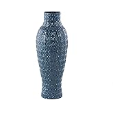 Deco 79 Metal Decorative Vase Dimensional Textured Centerpiece Vase with Wavy Pattern, Flower Vase for Home Decoration 9" x 9