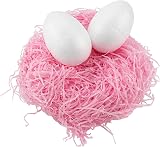 TRIXES Pack of 12 Foam Craft Polystyrene Eggs 8cm White Decor DIY view 8