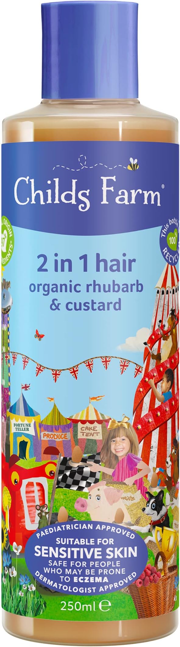Childs Farm Kids 2 In 1 Shampoo & Conditioner 250ml Rhubarb & Custard