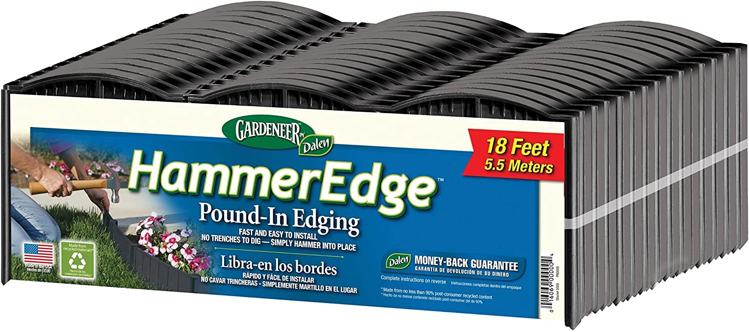 Photo 1 of Dalen HammerEdge Pound in Edging - 16 Durable Interlocking Pieces -18 feet of Coverage - Made in USA - Easy to Install - 1 Pack