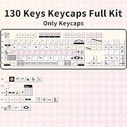 COOMICKEY MOA Profile Cute Keycaps, 134 Keys PBT